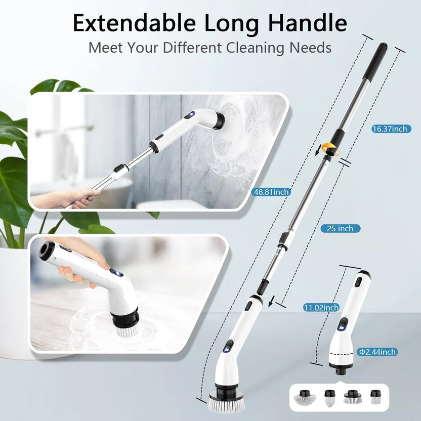 Cordless Electric Spin Scrubber – Powerful Multi-Surface Cleaning Brush for Bathroom, Kitchen, Tile & Home