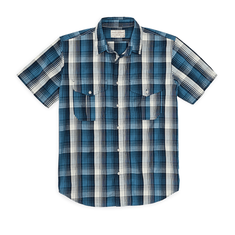 Washed Short Sleeve Feather Cloth Shirt