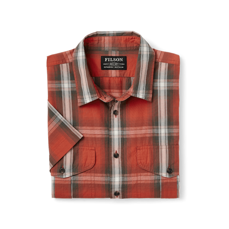 Washed Short Sleeve Feather Cloth Shirt